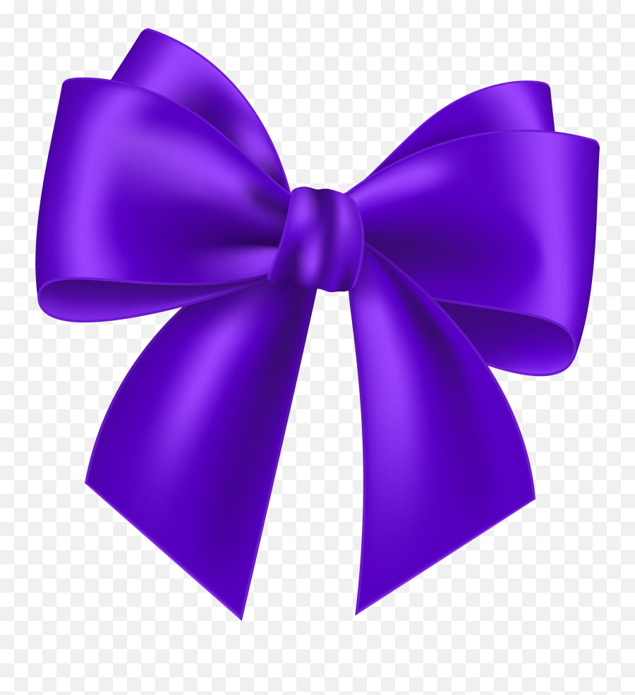 Purple Ribbon Transparent Png Clipart - Transparent Background Pink Bow Png,Purple Ribbon Png