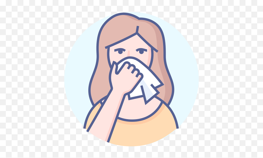 Button Runny Nose Sneeze Tissue Coronavirus Symptom - For Women Png,Tissue Icon