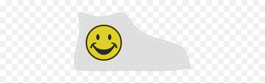 Funny Yellow Smiley For Happy People Velcro High Top Canvas - Happy Png,Velcro Icon