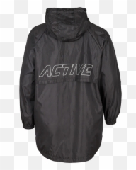 Treningsjakke Med Hette Og Detaljer Svart 42 - 60 Zizzi Raincoat png
