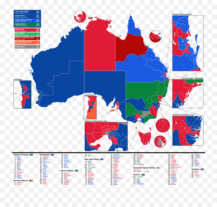 Fileaustralian Federal Election 2016 - Results By Electoral Australia New Zealand Vector Png,Batman Icon On Map