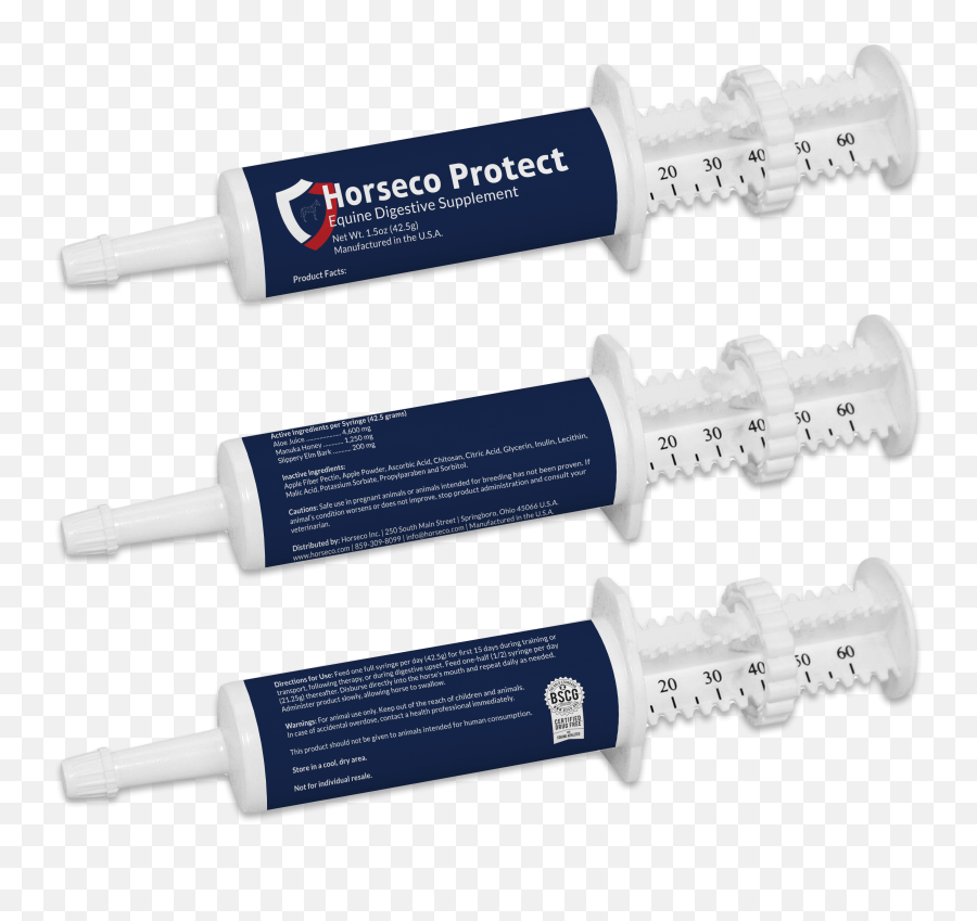 Download Horseco Protect - Syringe Honey For Horse Png Image Syringe,Syringe Transparent Background
