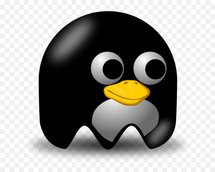 Tux Linux Pac - Cartoon Pacman Png,Tux Png