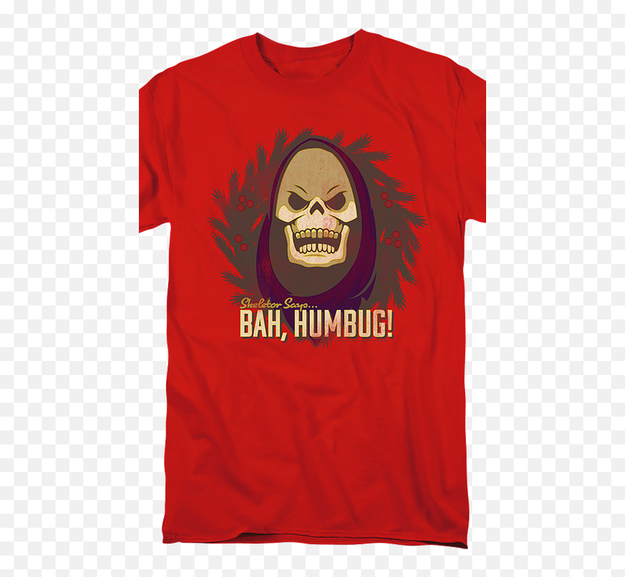 Skeletor Says Bah Humbug Masters Of The - Active Shirt Png,Skeletor Png