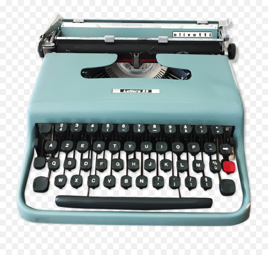 Olivetti Lettera 22 Blue Pastel Vintage Typewriter Selency - Machine Png,Typewriter Png