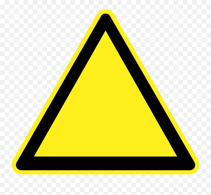 Library Of Yellow Triangle Image - Blank Yellow Warning Signs Png,Triangle Png Transparent