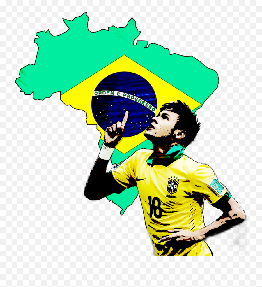 Neymar Football Soccer Landscape Art Painting Clipart - Full Art Football Player Painting Png,Painting Clipart Png