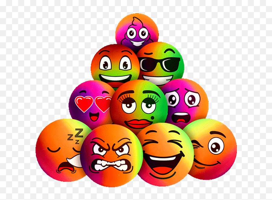 Rainbow Emoji Balls - Cartoon Png,Rainbow Emoji Png