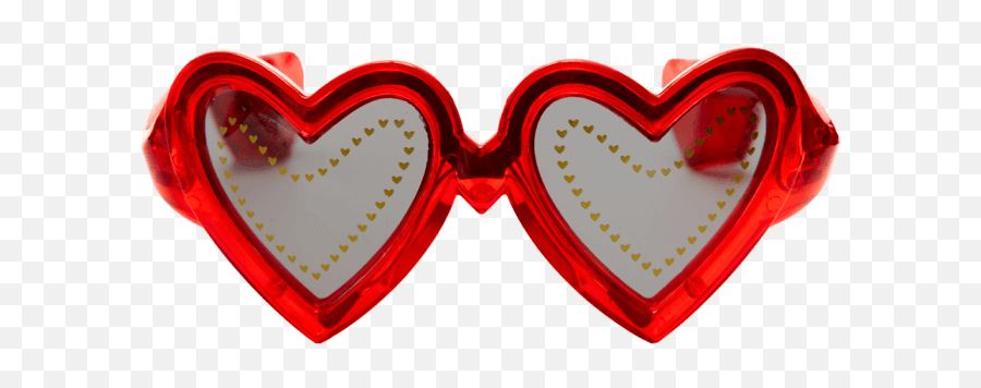 Red Heart Light Up Glasses - Heart Png,Red Heart Transparent