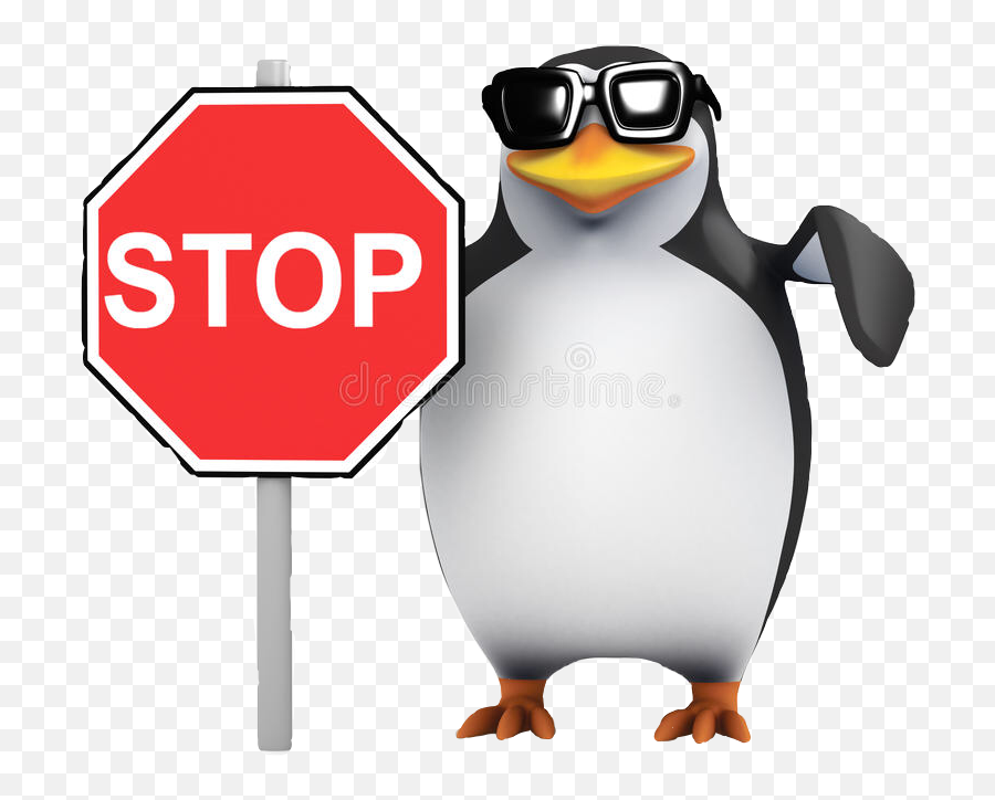 Stop Sign Meme Heres The Penguin As - No Penguin Stop Sign Png,Stop Sign Png