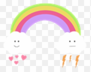Cute - rainbowcloudstransparent Roblox Cute Cartoon Cloud Rainbow png