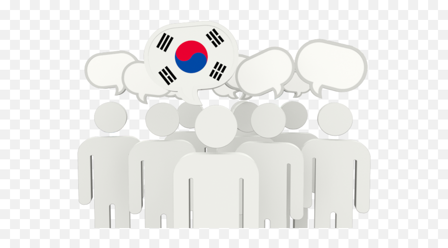 Speech Bubble Illustration Of Flag South Korea - Italian Speech Bubble Png,Speach Bubble Png