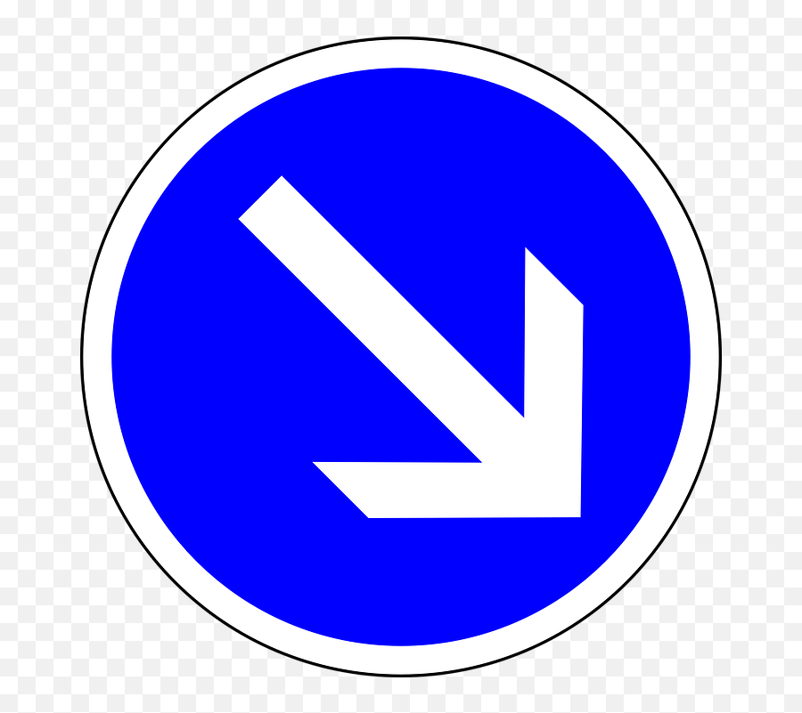 Traffic Sign Keep Right - Free Vector Graphic On Pixabay Keep Right Traffic Sign Png,Traffic Sign Png