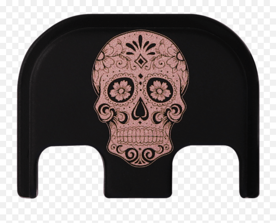 Sugar Skull - Black Traditional Finish Copper Back Plate Printable Sugar Skull Coloring Pages Png,Sugar Skull Png
