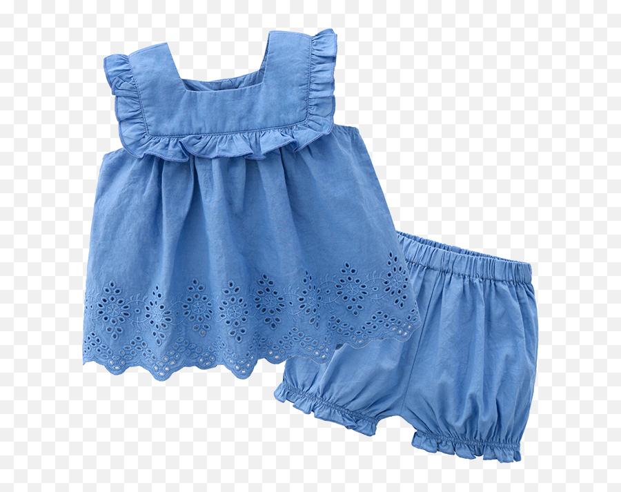 Wholesale New Born Baby Clothes Sets Denim Tops And Shorts - Solid Png,Baby Clothes Png