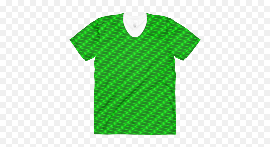 Download Hd Neon Wavy Lines Green Womenu0027s Crew Neck T - Shirt Shirt Png,Wavy Lines Png
