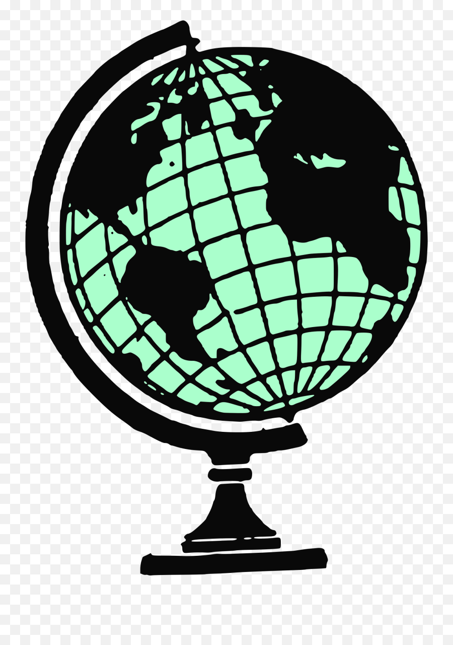 Globe Line Art Clip - Globe Clipart Png Download 1743 Globe On Stand Vector,Globe Clipart Transparent