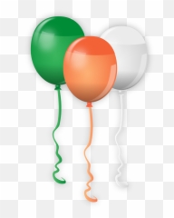 St Patrick Png - St Patricks Day Shamrock With Banner Png Red Blue Balloon Png,Shamrock Clipart Png