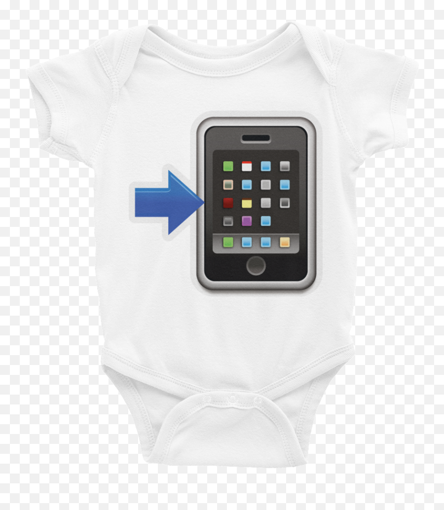 Download Emoji Baby Short Sleeve One Piece - Mobile Phone Iphone Png,Phone Emoji Png