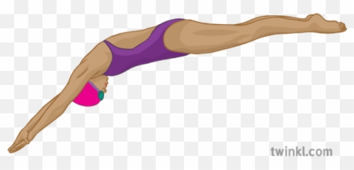 Olympic Diver Illustration - Twinkl Gymnast Png,Diver Png
