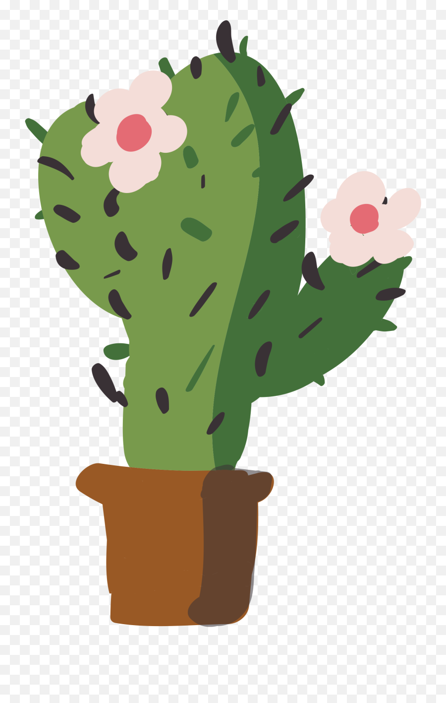 Cactus Drawing Black And White - Flower Cactus Png,Cacti Png
