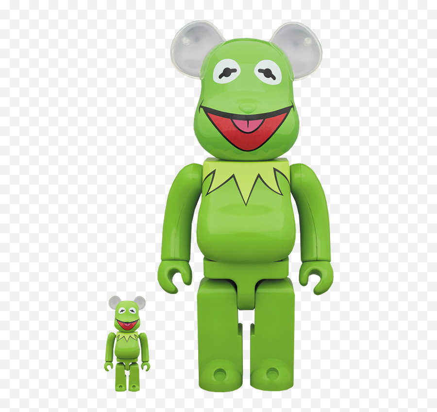 Disney Bearbrick Kermit The Frog 100 And 400 Collectible Set - Kermit The Frog Bearbrick Png,Kermit The Frog Png