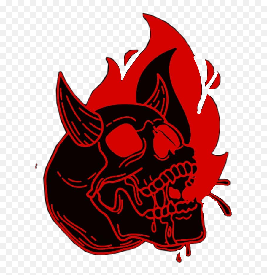 Download Creepy Horror Skeleton Aesthetic Art Red - Skeleton Png Aesthetic,Spooky Skeleton Icon