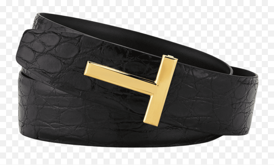 Tom Ford Reversible Crocodile T - Tom Ford T Buckle Belt Crocodile Black Png,Buckle Icon
