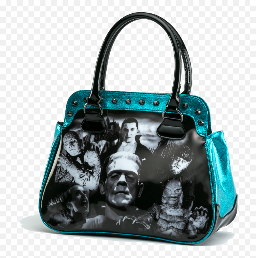 Universal Monsters Blue Glitter Black Png Icon Painted Purses
