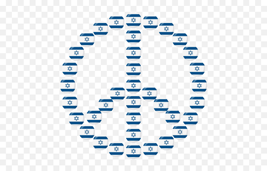 Israel Flag Peace Sign Joypixels Sticker - Israel Flag Peace Dot Png,Israel Flag Icon