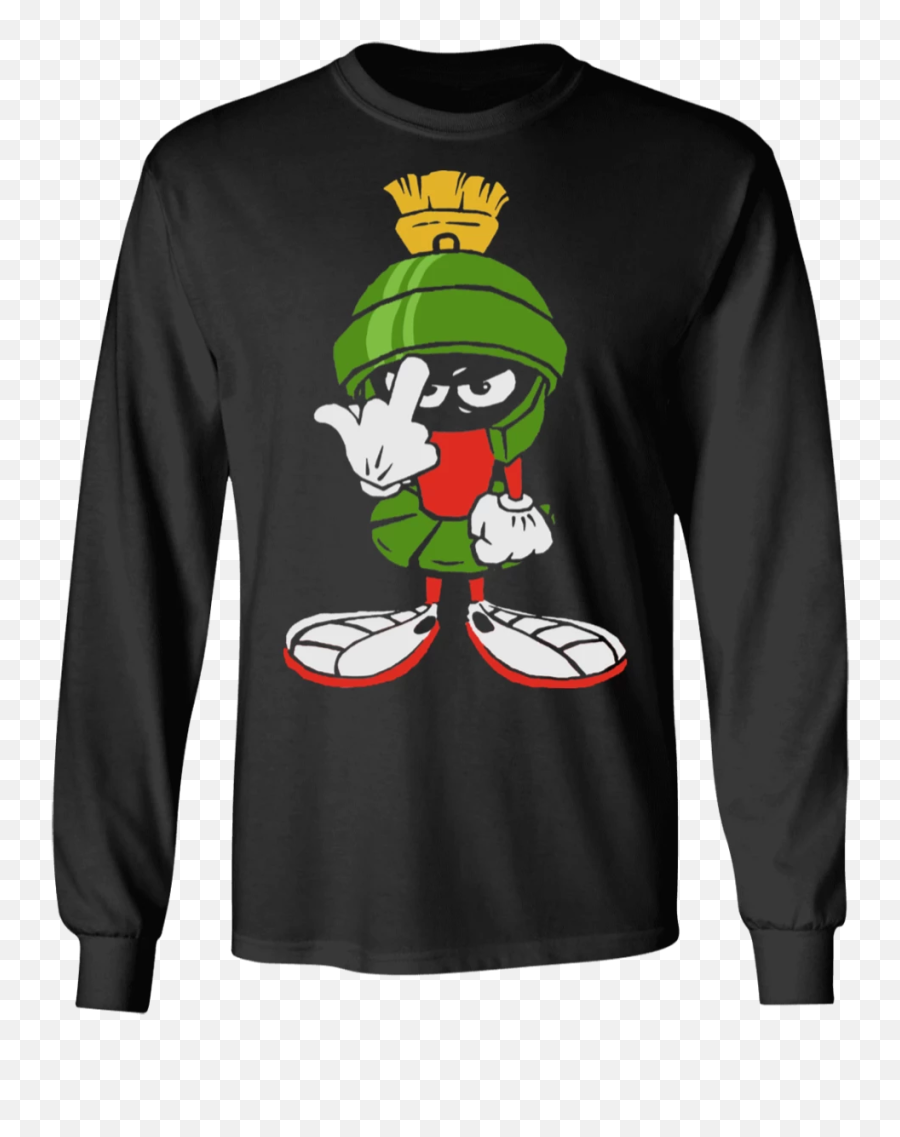 Marvin The Martian Looney Tunes Funny Cool Ultra Cotton Long Sleeve Shirt S - 5xl Supreme Shirts On Cartoon Characters Png,Marvin The Martian Png