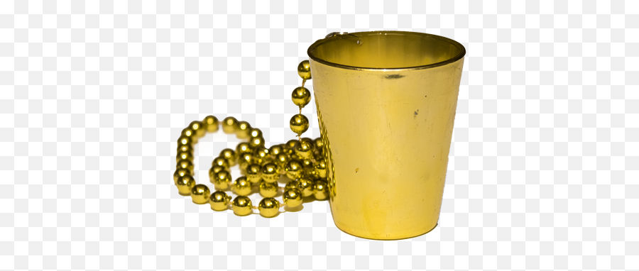 33 Shot Glass Mardi Gras Beads - Yellow Customlanyardnet Cup Png,Holiday Icon Chrome Stocking Holder
