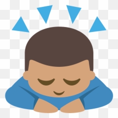 Person Bowing Emoji Clipart - Emoji Head Bowed Png Bow Head Clip Art,Bowing Icon