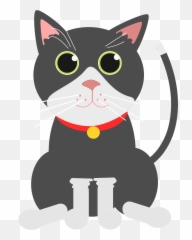 Grey Cat Clipart Free Download Transparent Png Creazilla - Fat Cat
