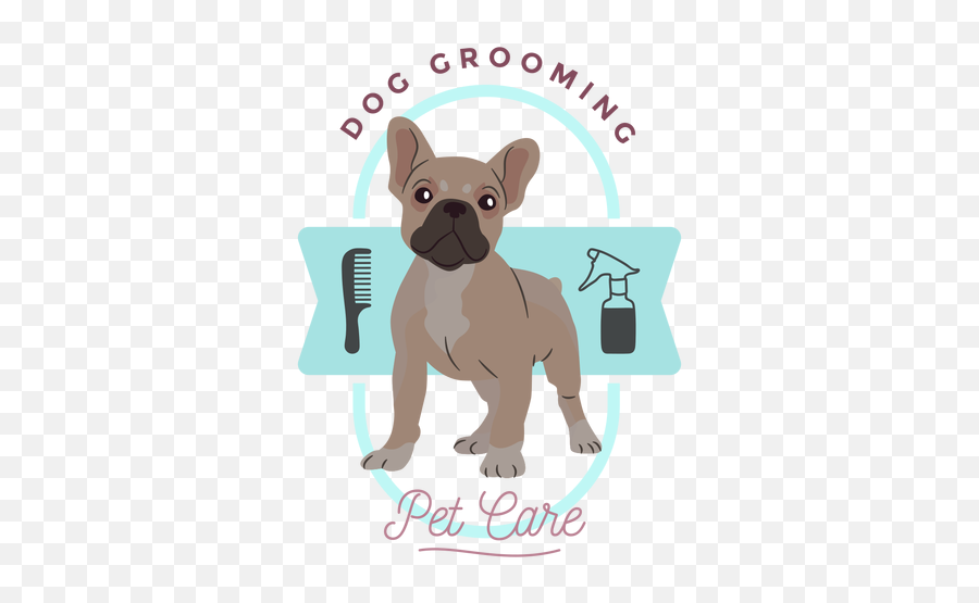 Dog Grooming Pet Care Logo - Transparent Png U0026 Svg Vector File French Bulldog,Bulldog Transparent Background