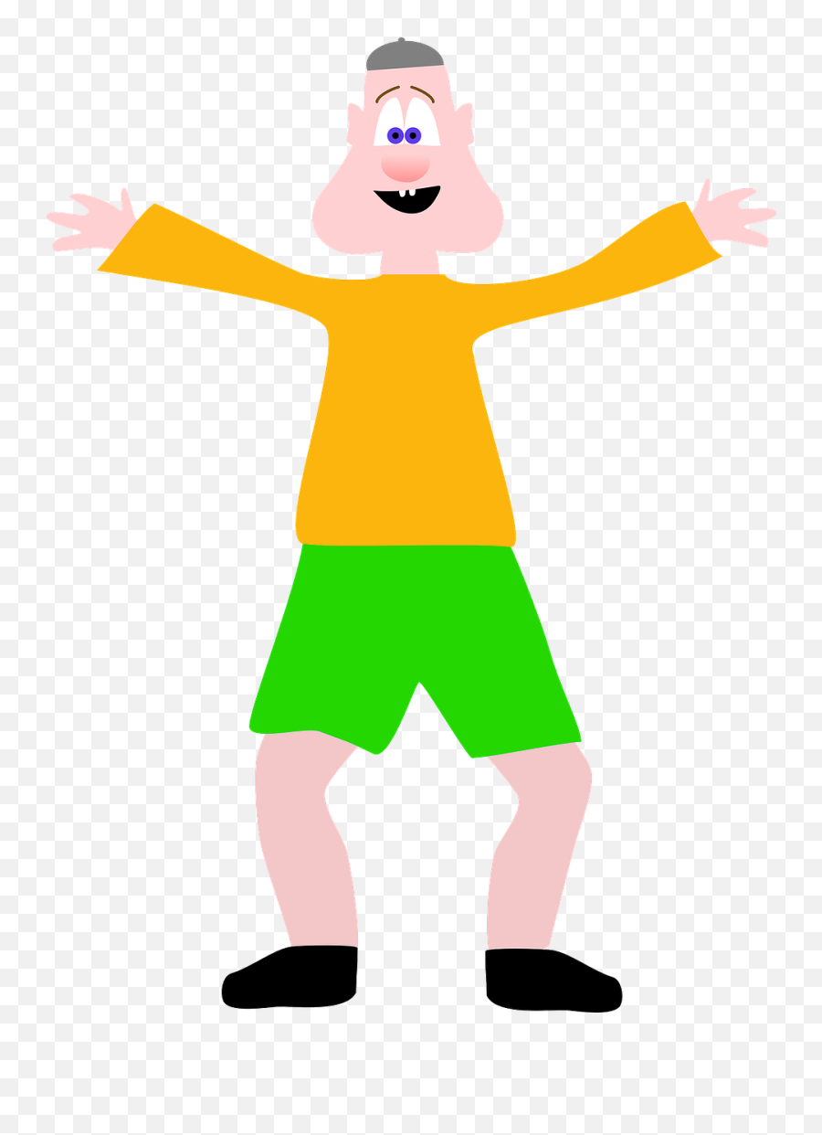 Happy Man Arms - Free Vector Graphic On Pixabay Kid Clipart Png,Happy Man Png