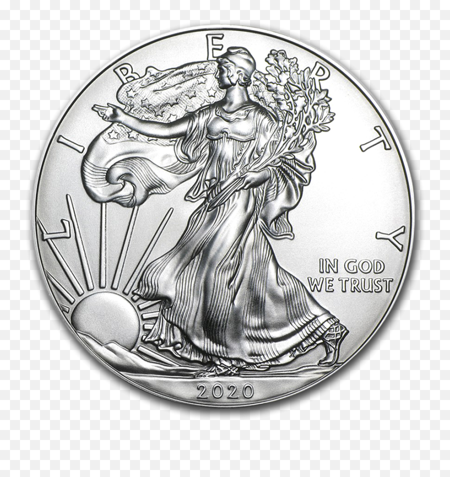 2020 1 Oz America Eagle 999 Silver Coin Bu - American Silver Eagle Coins Png,Silver Png