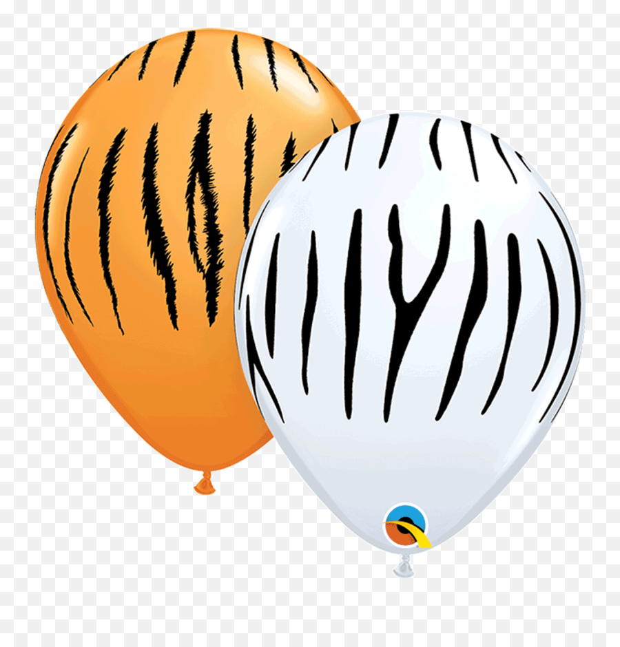 Tiger Stripes Latex Balloons Clipart - Balloon Black Star Gold Png,Tiger Stripes Png