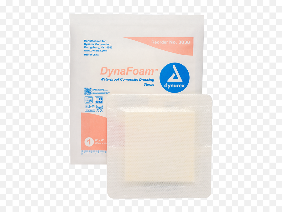 Dynafoam Waterproof Bordered Foam Dressing - 4x4 Dyna Derm Png,Bandage Png