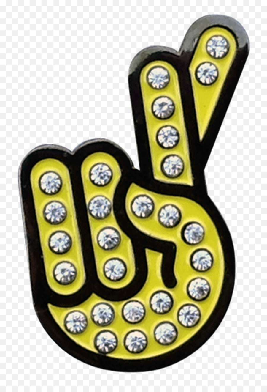 Readygolf Hand Gesture - Fingers Crossed Hand Gesture Ball Marker U0026 Hat Clip With Crystals Smiley Png,Fingers Crossed Png