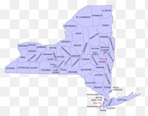 New York - Ny State Counties Png,New York State Png