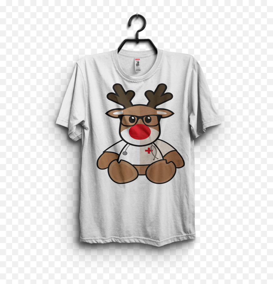 Nurse Christmas Reindeer Print Ready T Shirt Design - Pink Floyd Pompeii T Shirt Png,Reindeer Png