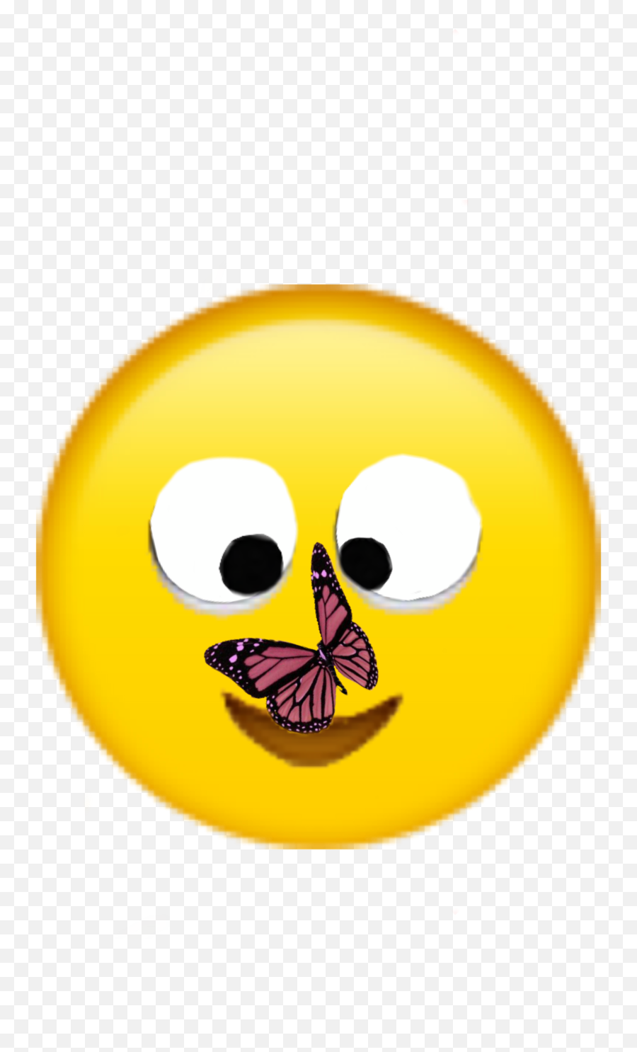 Butterfly Eyes Emoji Emojimaker No Sticker By - Smiley Png,Eyes Emoji Transparent