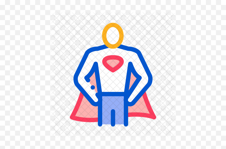 Superman Icon Of Colored Outline Style - Superman Icon Png,Superman Logo Svg