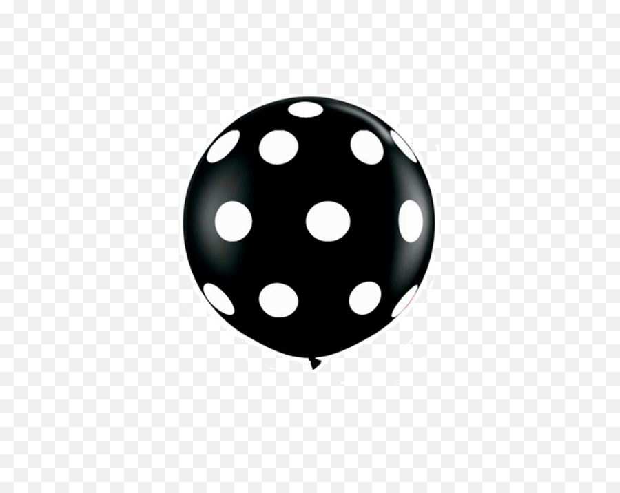 Black And White Polka Dot Balloon 36 - Black And White Polka Balloon Png,White Polka Dots Png