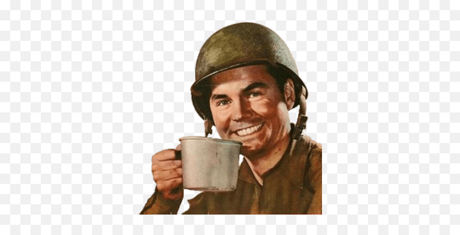 Like My Coffee How I - Nice Big Cup Of Shut Png,Us Soldier Png