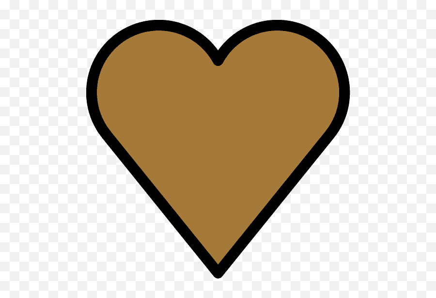 Brown Heart Emoji Clipart - Heart Png,Heart Emoji Transparent