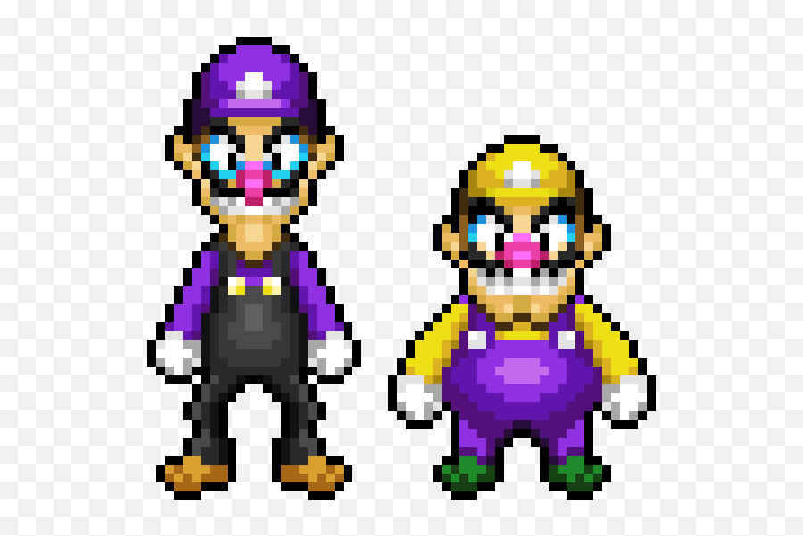 Wario U0026 Waluigi - Apl Pixel Art Maker Waluigi Wario Pixel Art Png ...