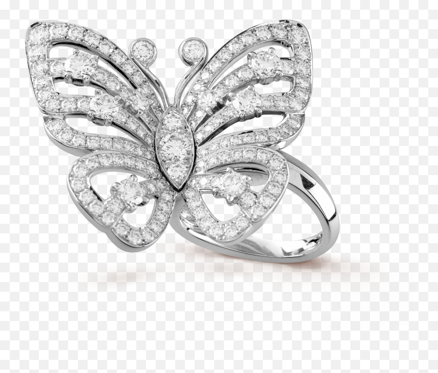 Flying Butterfly Between The Finger Ring - Solid Png,Flying Butterfly Png