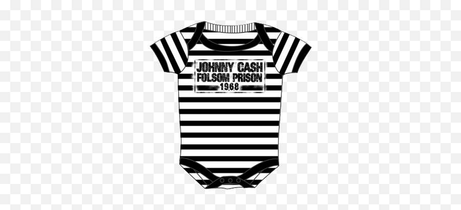 Johnny Cash Onesie Folsom Stripes Baby - Johnny Cash Onesie Png,Baby Clothes Png